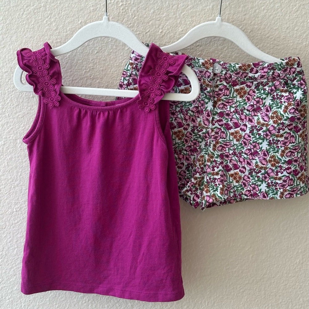 Janie and Jack Floral Print Shorts